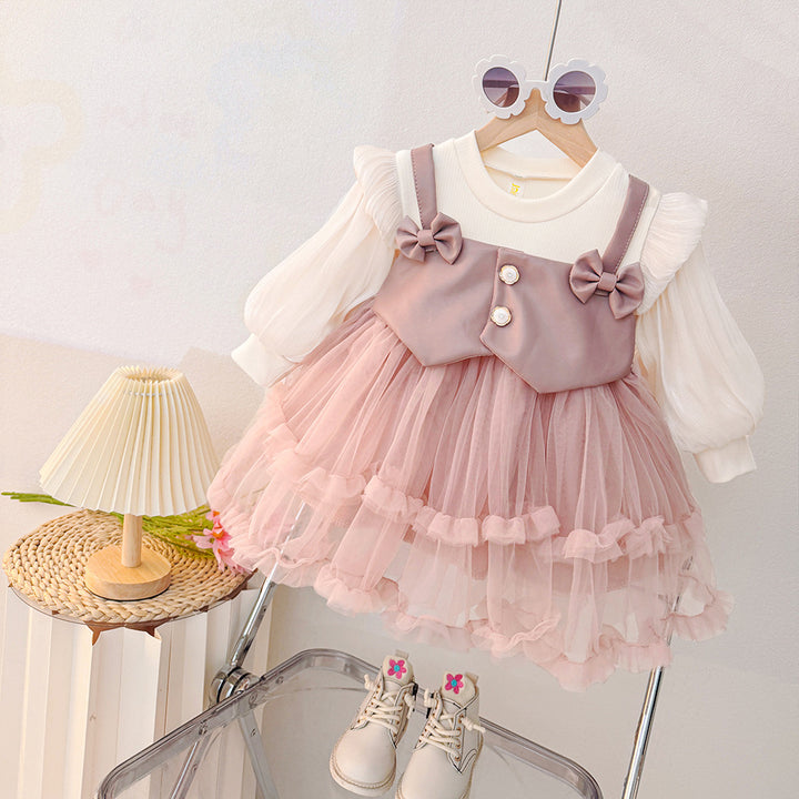 Girls Imported Leather Frock [5A-6399] (6M - 3 Years)