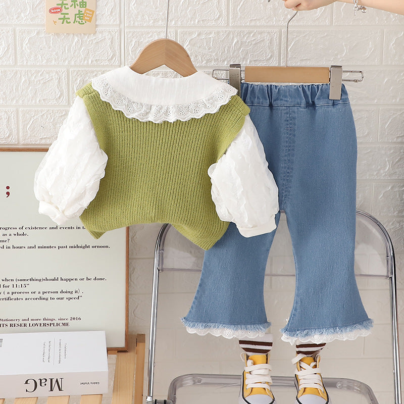 Girl's 3 Piece Co-Ord Set [GCS-6270](1-6 Years)