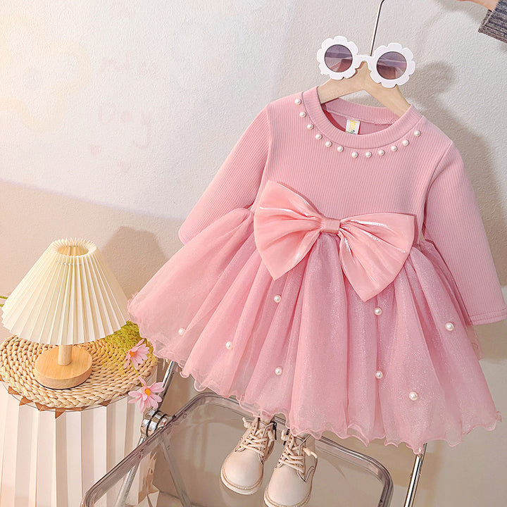 Girls Partywear Pink Frock [GF-6384] (6M - 4Years)