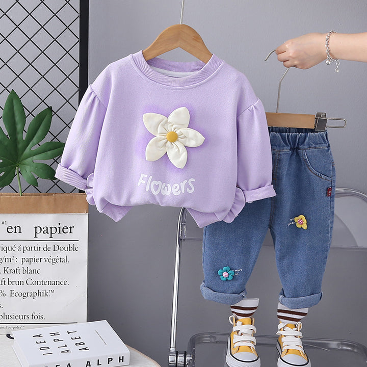 Girl's Lavender 2 Piece Co-Ord Set [GCS-6267](1-6 Years)