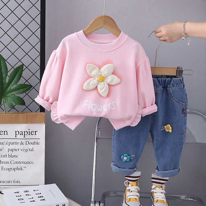 Girl's Pink 2 Piece Co-Ord Set [GCS-6268](1-6 Years)