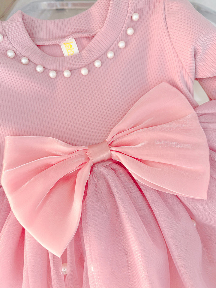 Girls Partywear Pink Frock [GF-6384] (6M - 4Years)