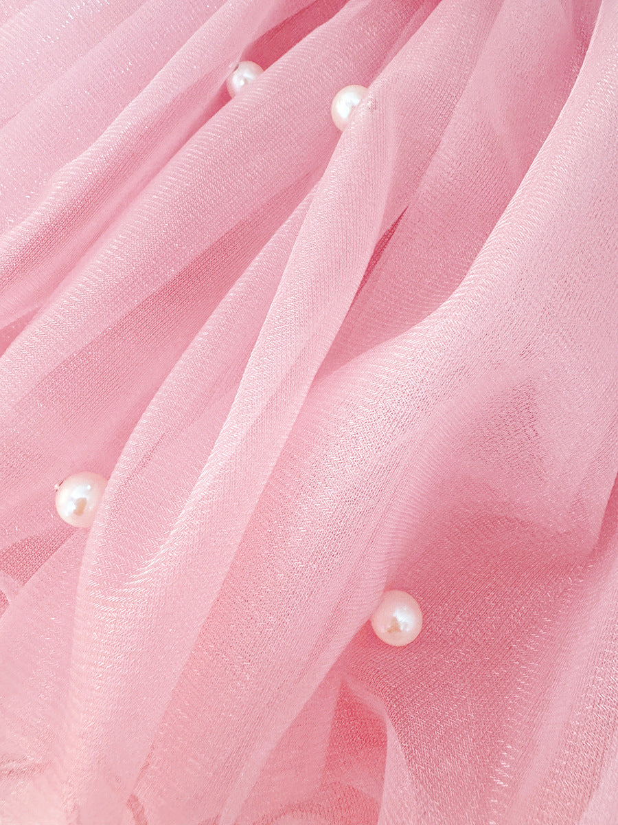 Girls Partywear Pink Frock [GF-6384] (6M - 4Years)