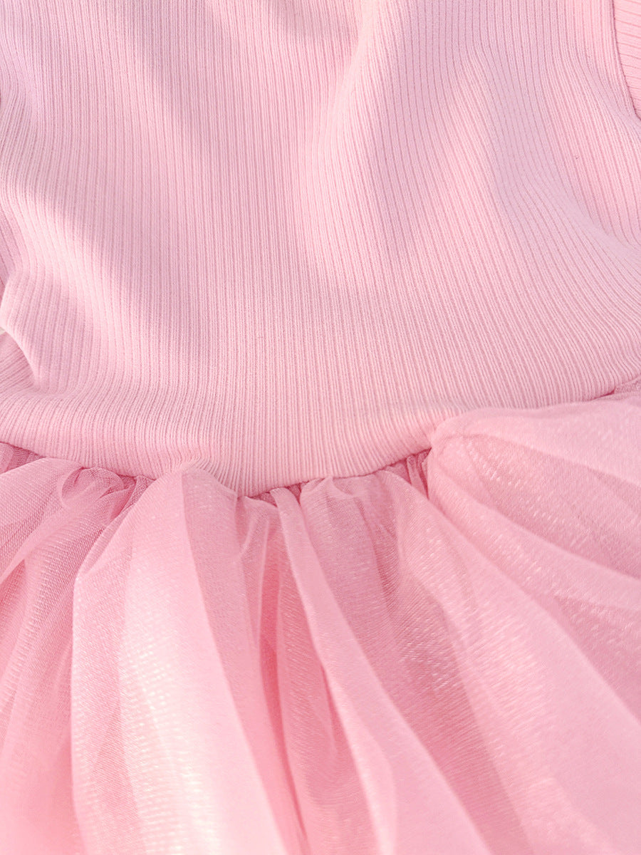 Girls Partywear Pink Frock [GF-6384] (6M - 4Years)