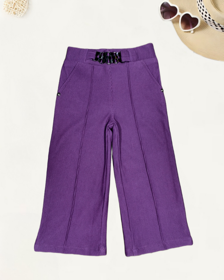 Girls Purple Palazzo Pants  [GJ-947] (4-12Years)