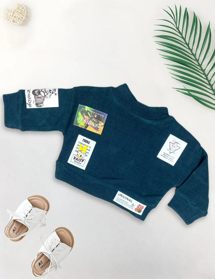 Girls Oversize Corduroy Sweatshirt [GT-649] (9Months-13Years)