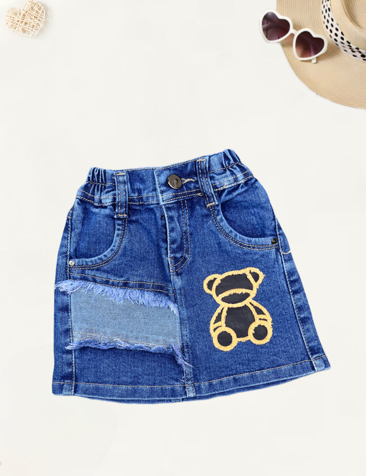 Girl's Teddy Denim Skirt [GS-932][1-6 Years]