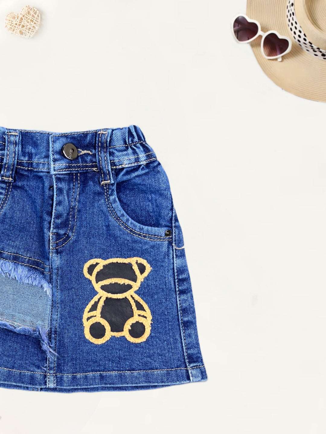 Girl's Teddy Denim Skirt [GS-932][1-6 Years]
