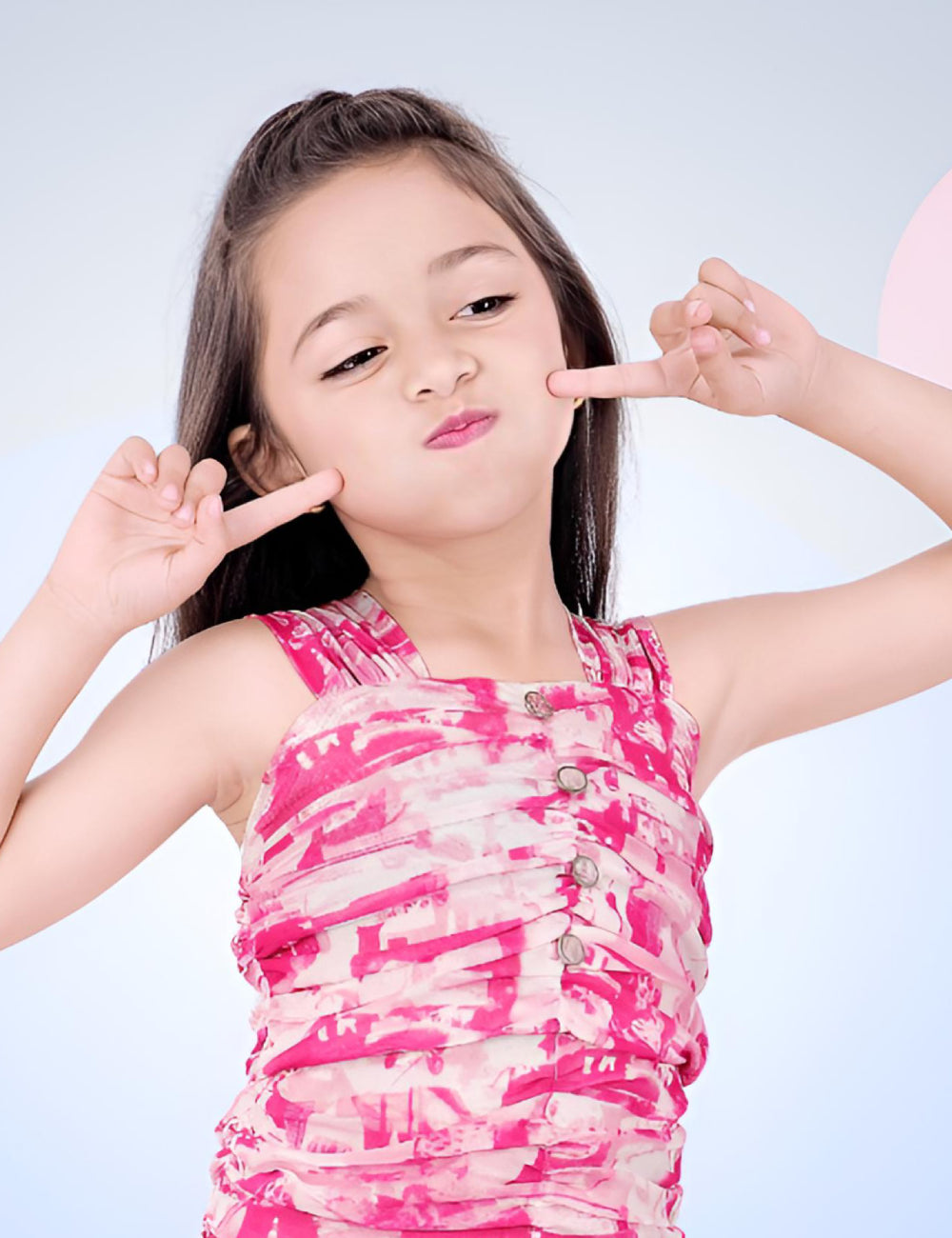 Girls Pink Tie Dye Partywear Bodycon Dress [GT-5063] (1-12 Years)
