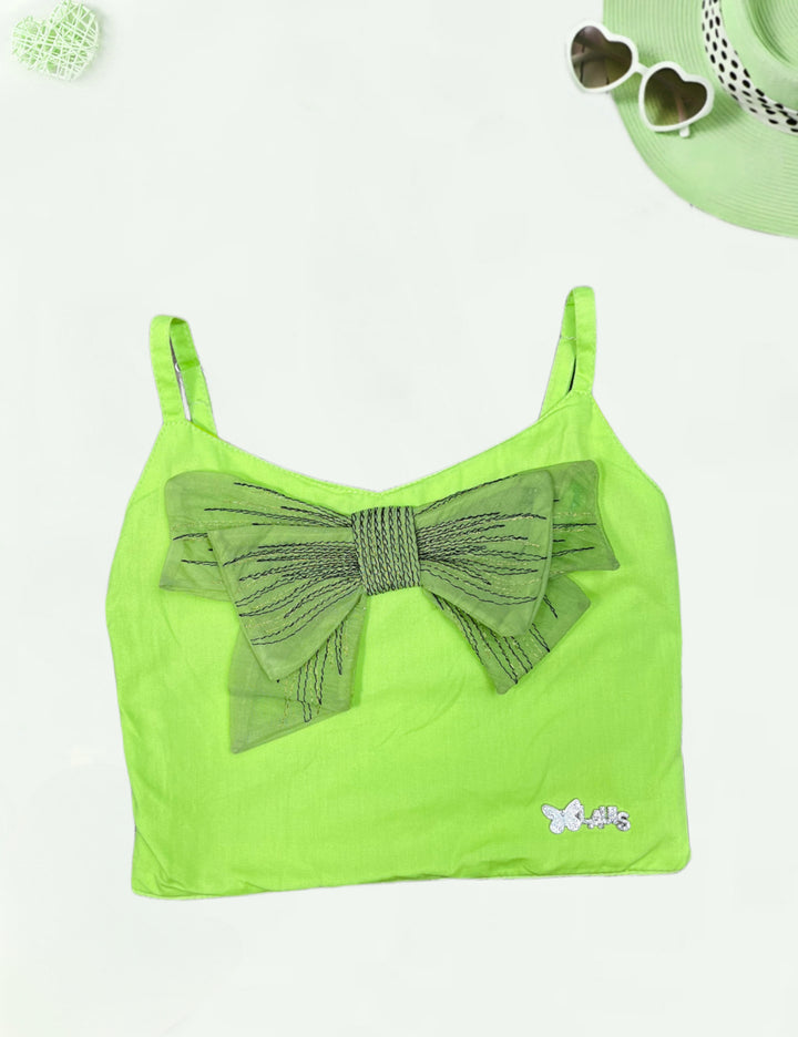 Girl Cotton Bow Top [GT-526]  (2-10Years)