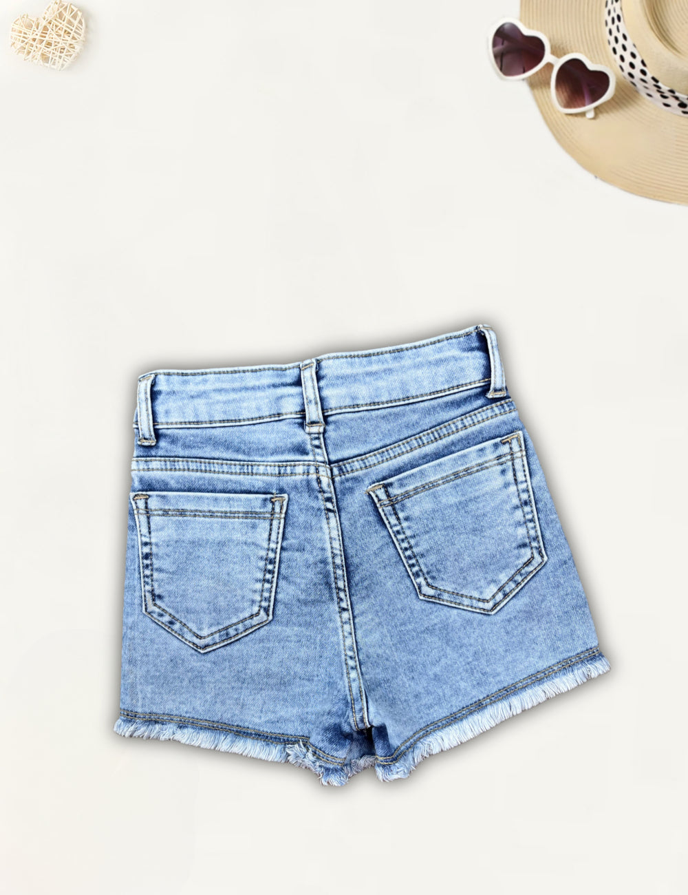 Girls Fancy Denim Skorts [GS-981] [1-12Years]