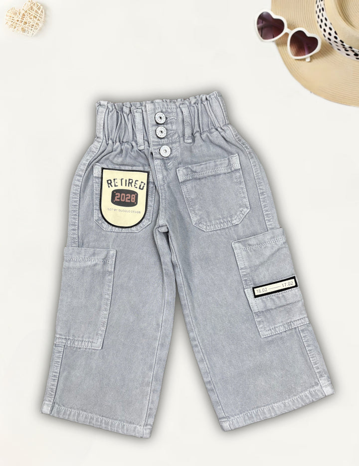 Girls Funky Cargo Jeans  [GJ-858] (1-5Years)