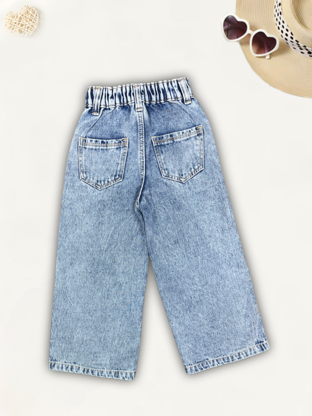 Girls Wide Leg Cargo Jeans [GJ-857] (3-14Years)