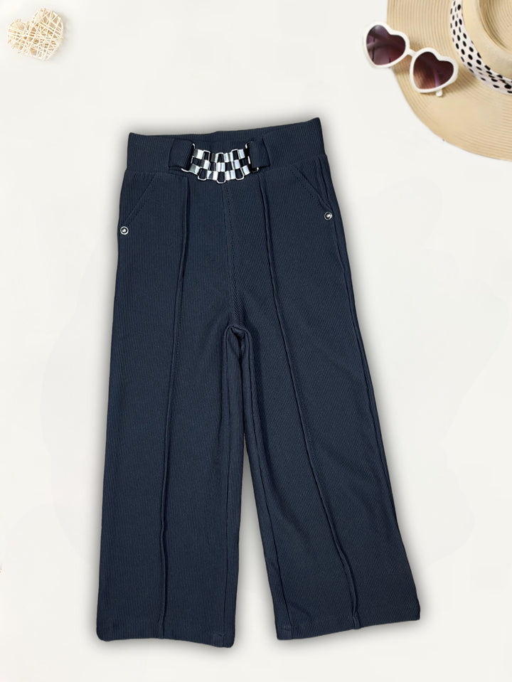 Girls Black Palazzo Pants [GJ-969] (4-12Years)