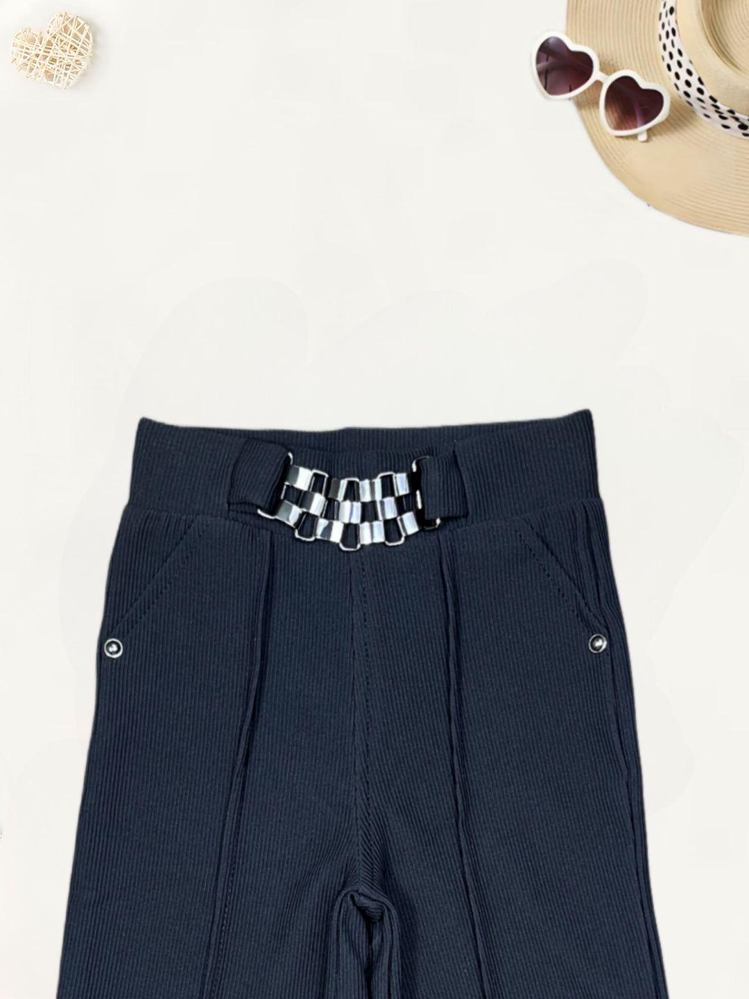 Girls Black Palazzo Pants [GJ-969] (4-12Years)