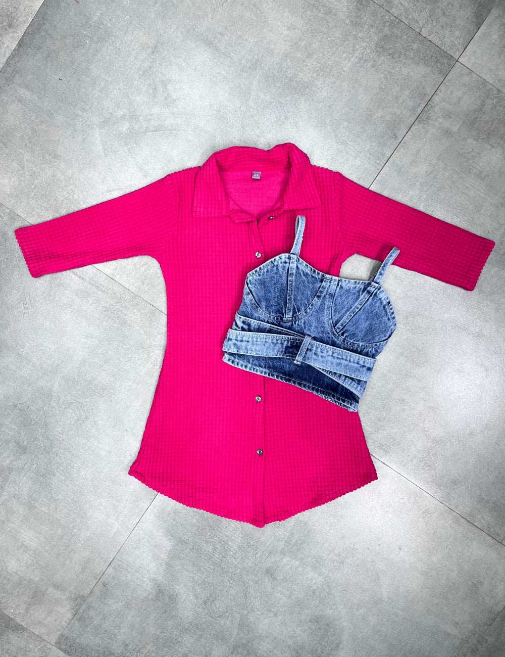 Girl's Hot Pink Imported One-piece [GD-4886](4-12 Years )