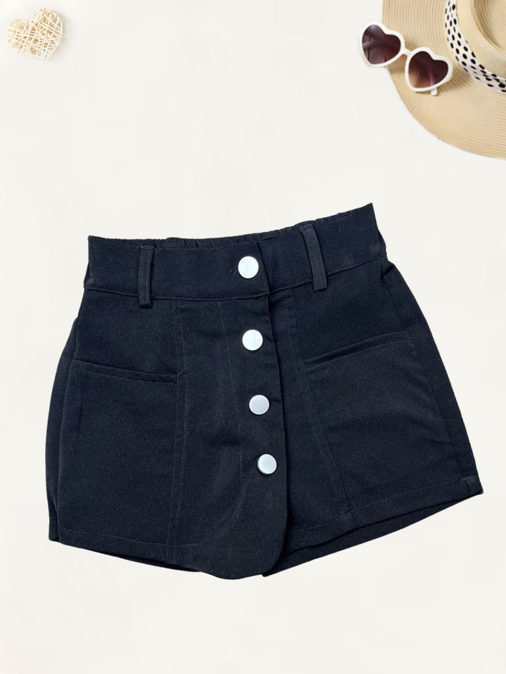 Girls Imported Black Skorts [GS-936] [5-13Years]