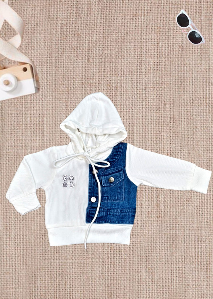 Girl's Denim Fancy Hoodie [GT-545] (1-12Years)