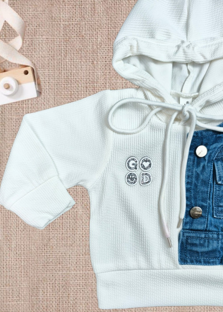 Girl's Denim Fancy Hoodie [GT-545] (1-12Years)