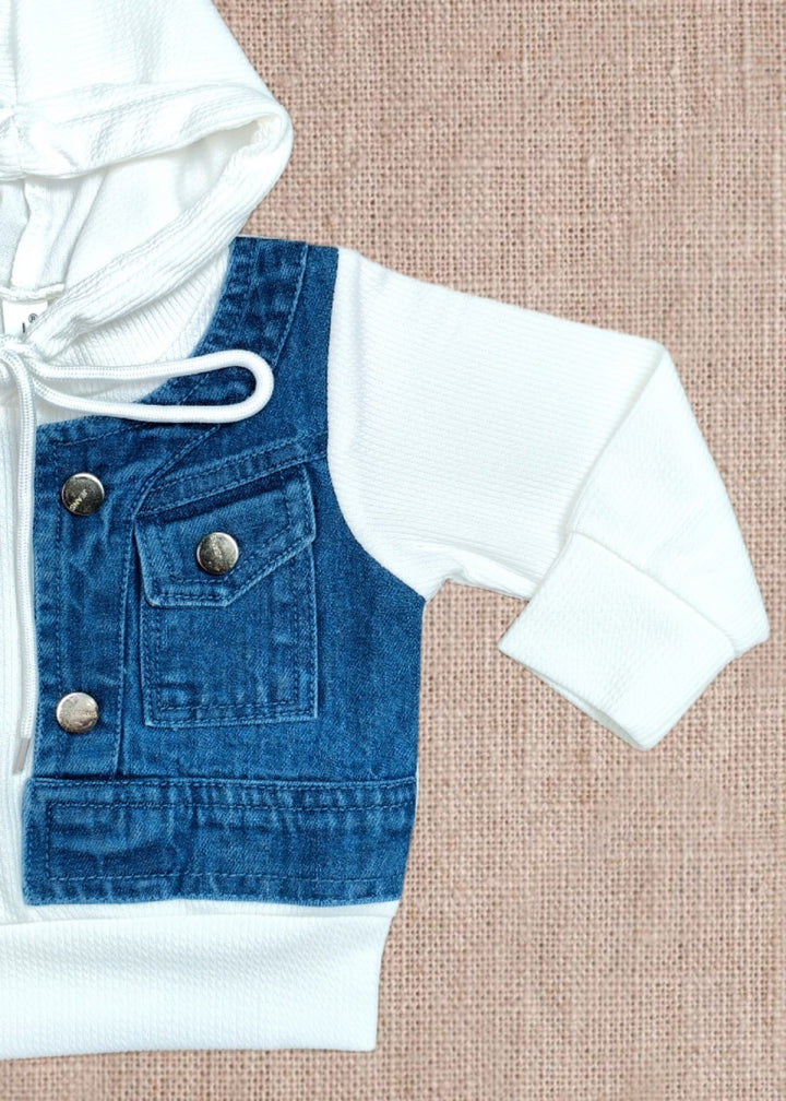 Girl's Denim Fancy Hoodie [GT-545] (1-12Years)