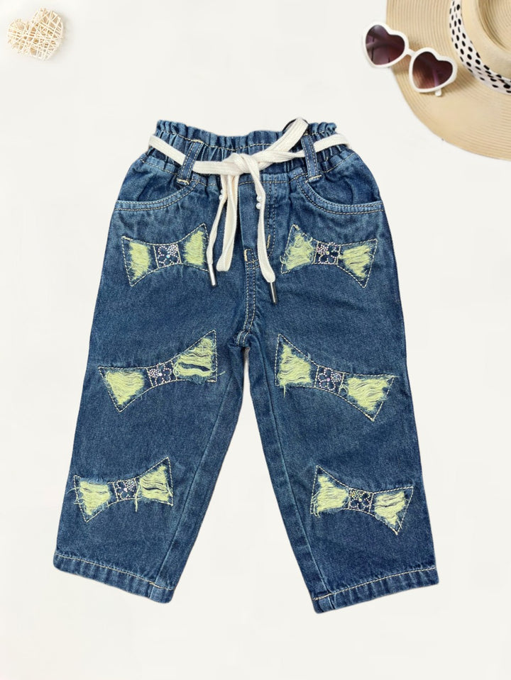 Girls Designer Straight Fit Jeans [GJ-978] (1-6Years)