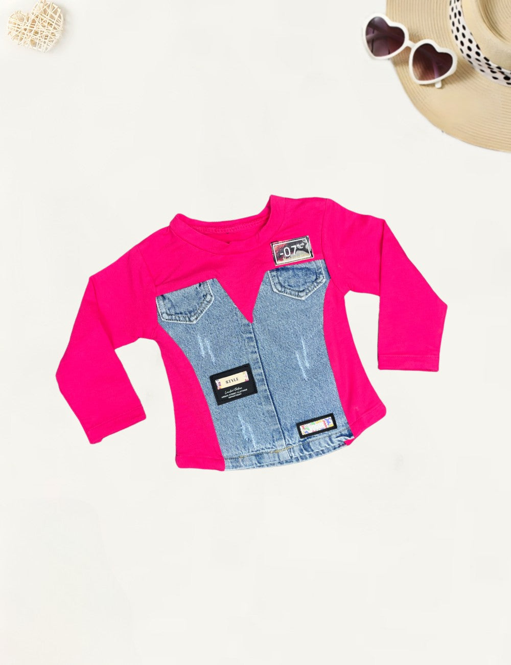 Girl's Denim Funky Co-Ord Set Set [GCS-9933] (9 Months-12Years)