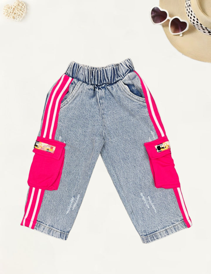 Girl's Denim Funky Co-Ord Set Set [GCS-9933] (9 Months-12Years)