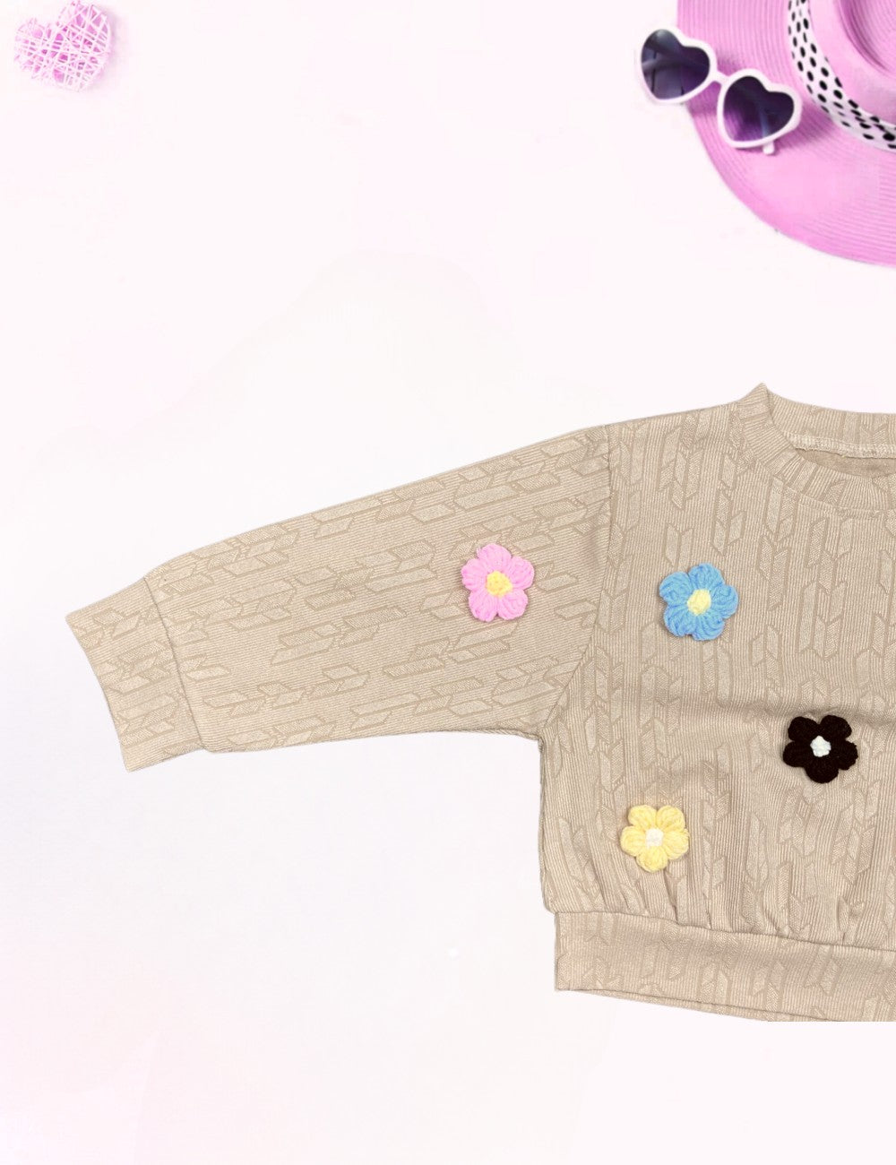 Girl’s Imported Flower Patch Top [GT-518] (4-12Years)