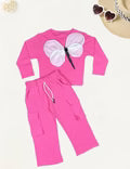 Girls Pink Cargo Pocket Co-Ord Set [GCS-9913] (2-11Years)