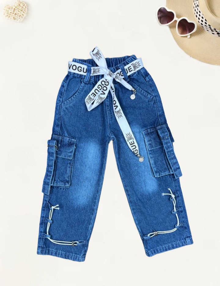 Girls Denim Co-Ord Set [GCS-9866] (4-12Years)