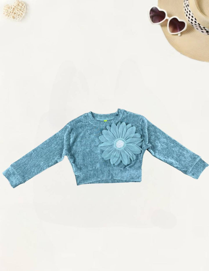 Girls Oversized Crop Top [GT-705] [4-12Years]