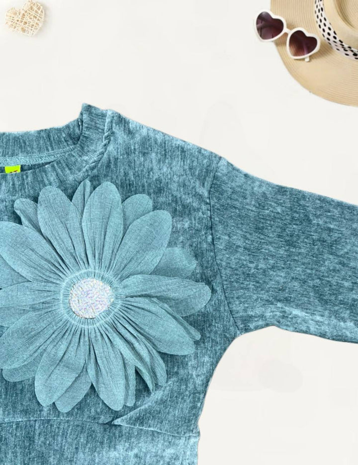 Girls Oversized Crop Top [GT-705] [4-12Years]