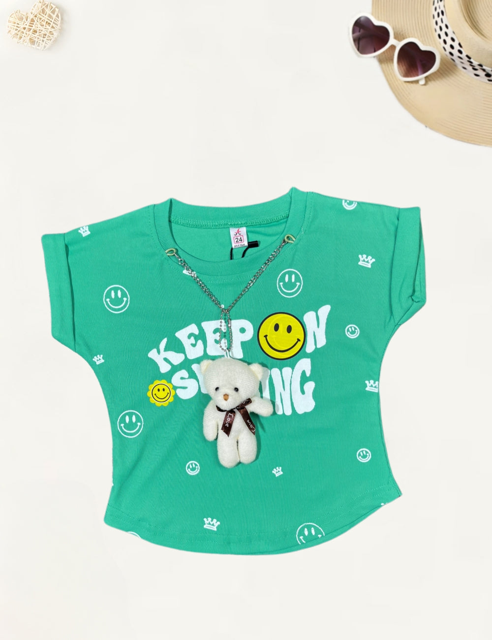 Girls Casual T-shirt With Teddy Kitchen [GT-558] [4-12 Year]