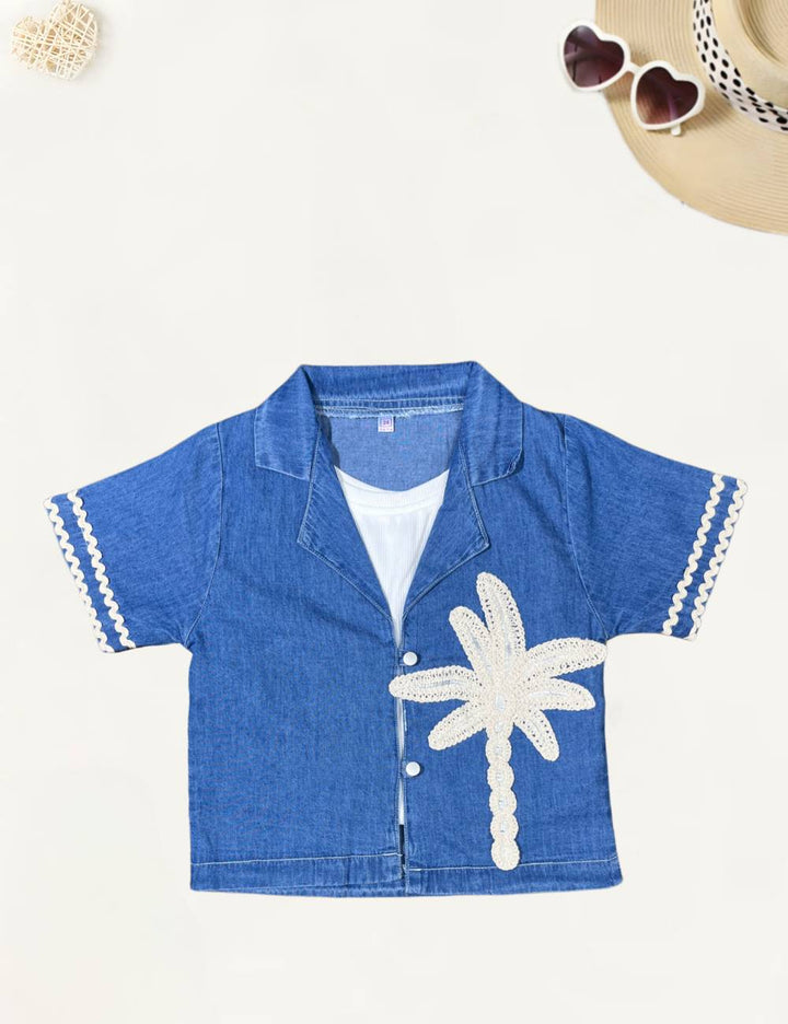 Girls Denim Shirt [GT-606] [4-12Years]
