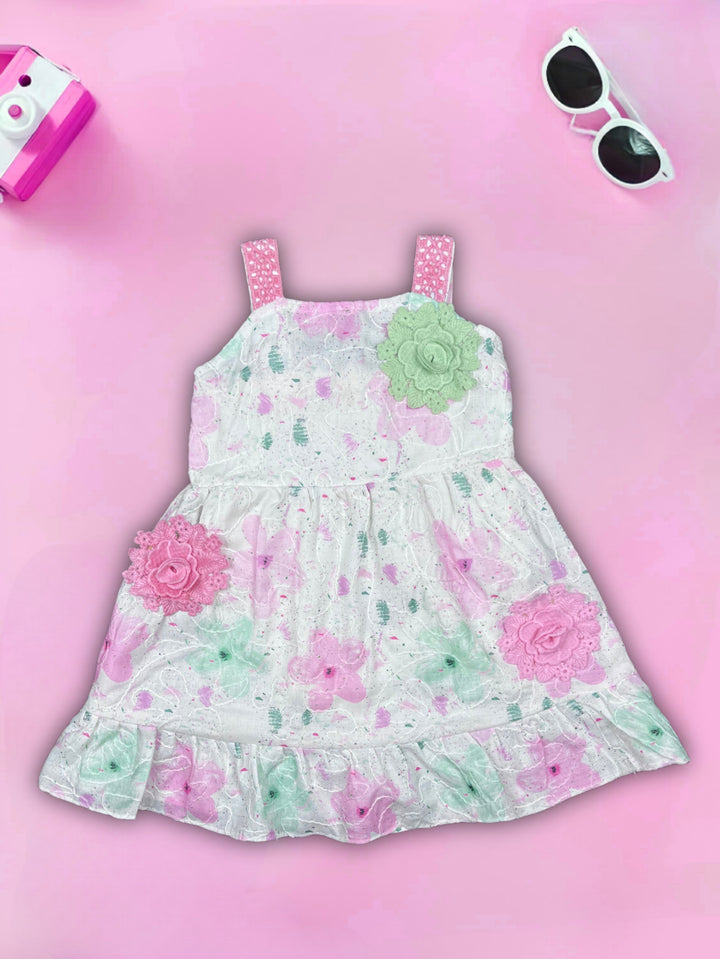 Girls Cotton Printed Dress  [GD-7075] (1-8 Years )