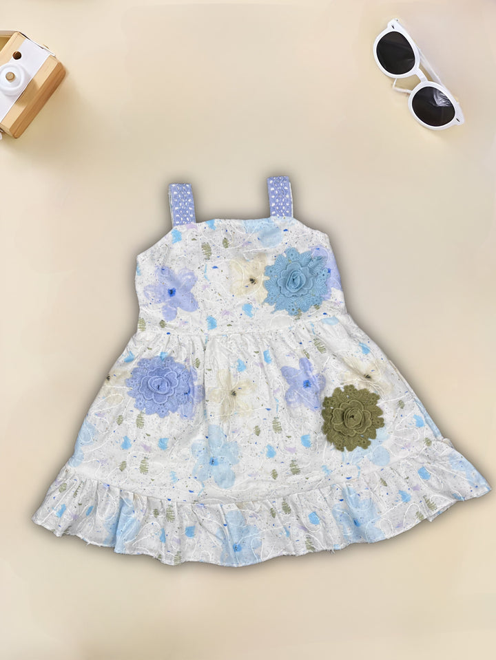 Girls Cotton Prnted Dress  [GD-7076] (1-8 Years )