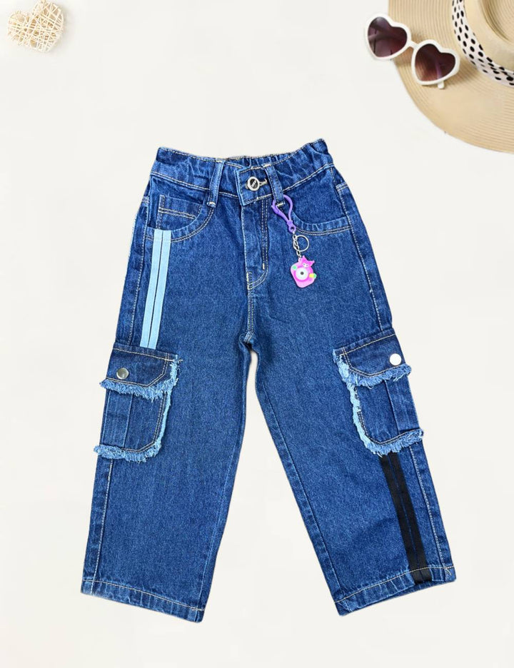 Girls Cargo Straight Fit Jeans [GJ-910] (1-12Years)