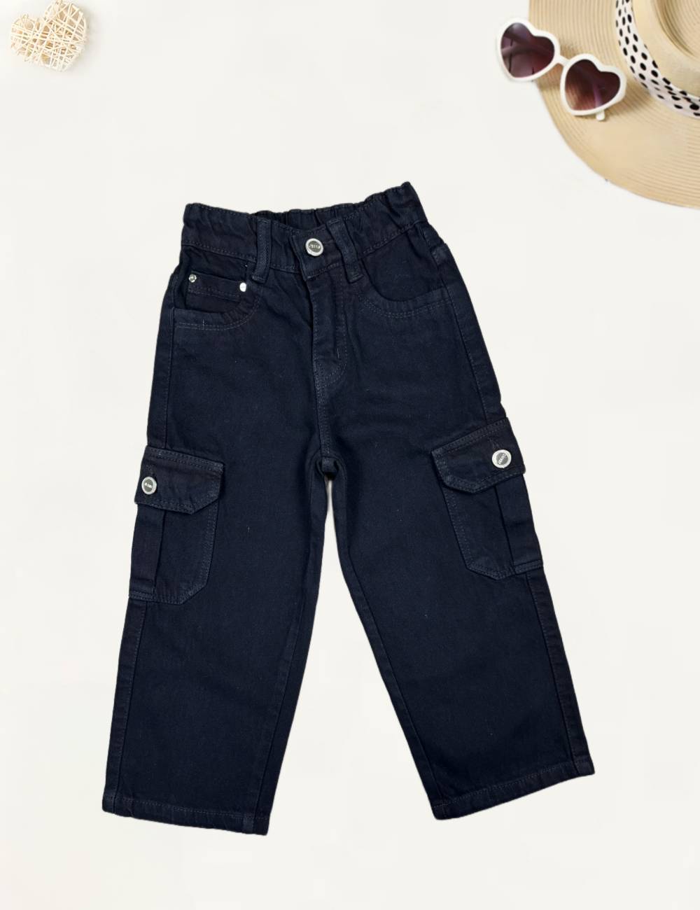 Girls Cargo Straight Fit Jeans [GJ-895] (1-12Years)