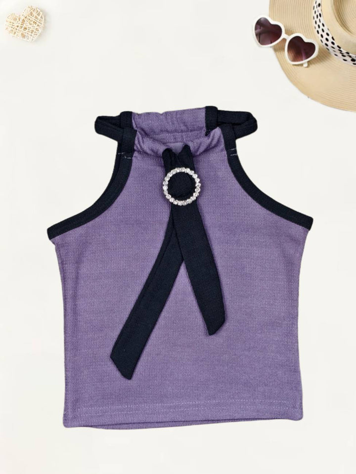 Girls Purple Tank top[GT-738] [1-12 Year]