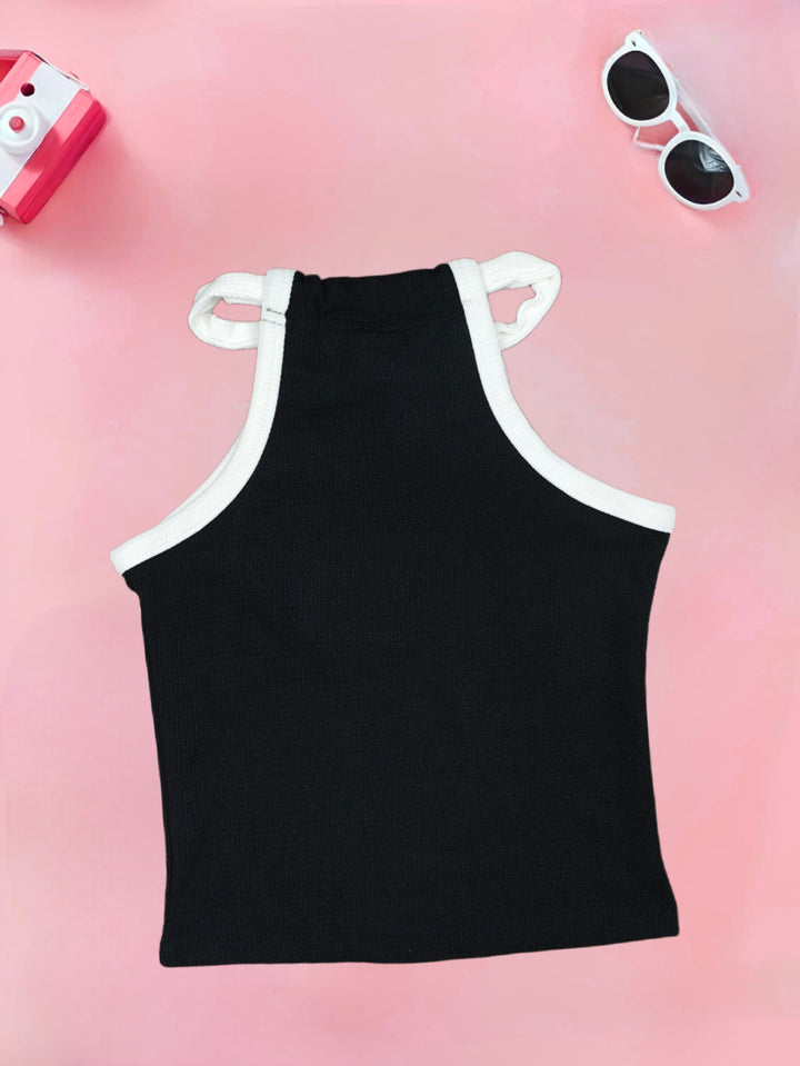 Girls Black Tank top[GT-727] [1-12 Year]