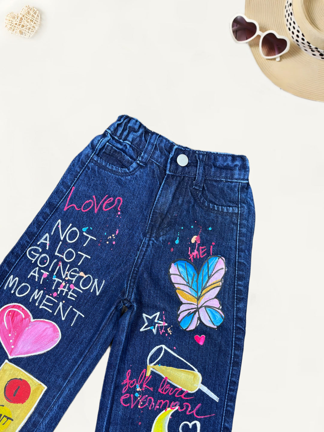Girls Imported Hand Printed Jeans[GJ-897] (4-14Years)