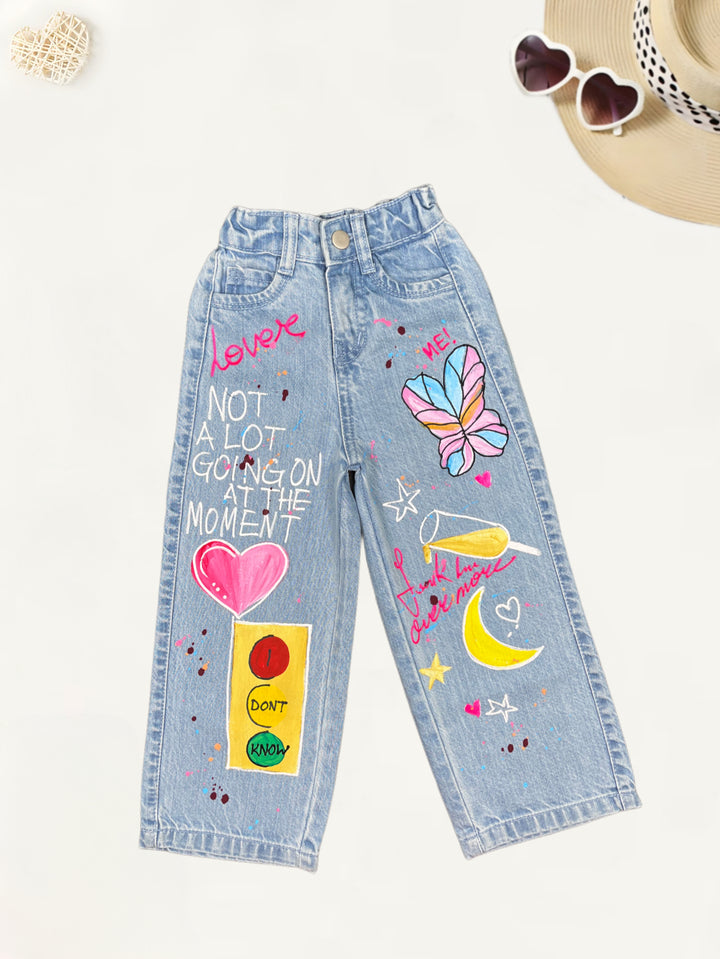 Girls Imported Hand Painted  Jeans[GJ-984] (4-14Years)