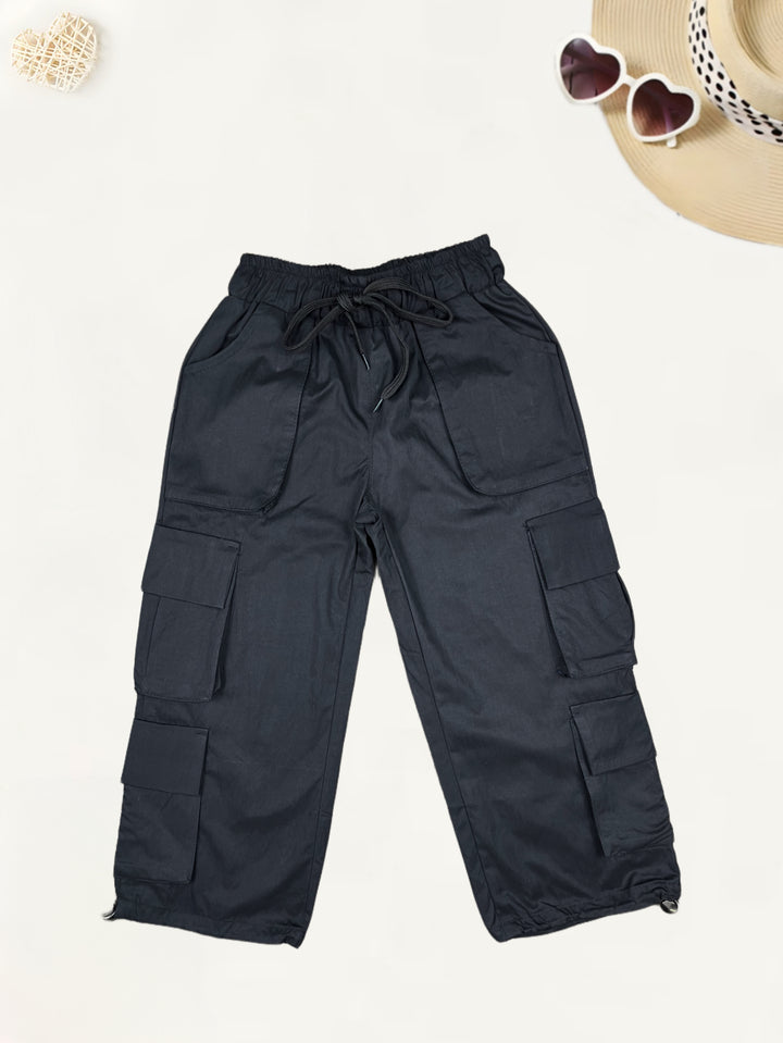 Girls 8 Pocket Parachute Pant [GJ-994] (4-12Years)