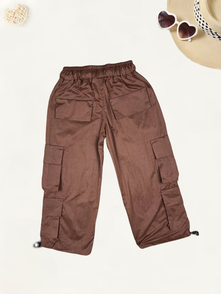 Girls 8 Pocket Parachute Pant [GJ-899] (4-12Years)