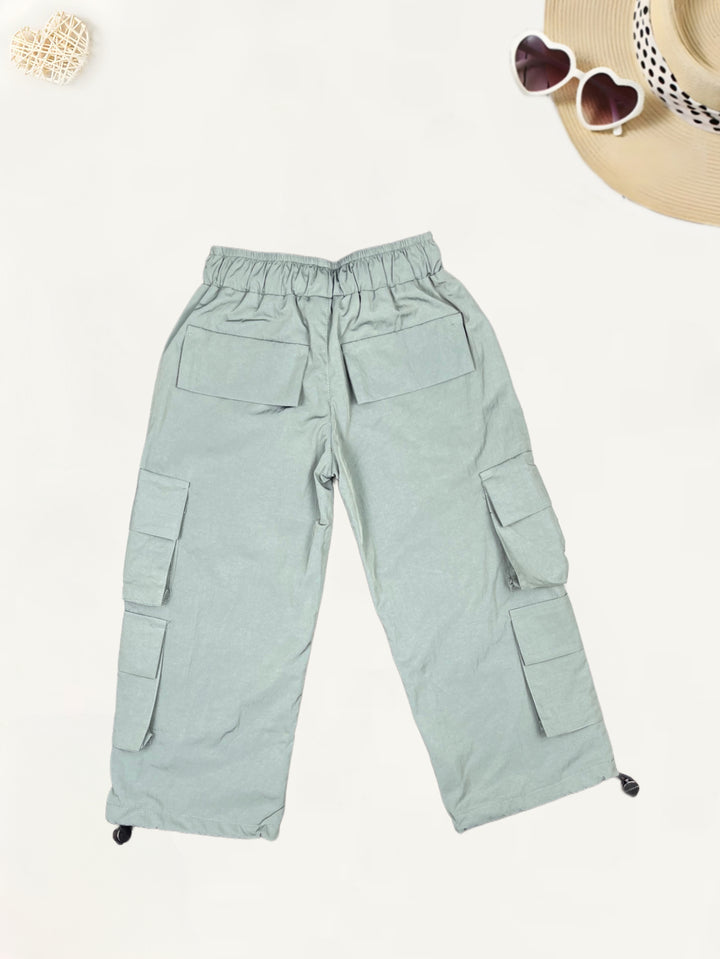 Girls 8 Pocket Parachute Pant [GJ-836] (4-12Years)