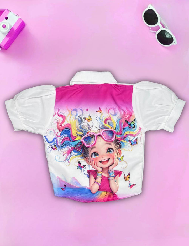 Girls Imported Shirt With Back Print [GT-689] [4-12 year]