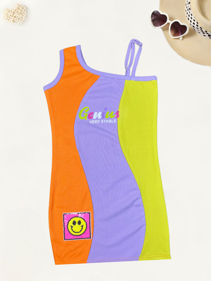 Girls One Shoulder One-Piece Dress [GD-666] (2-10Years)