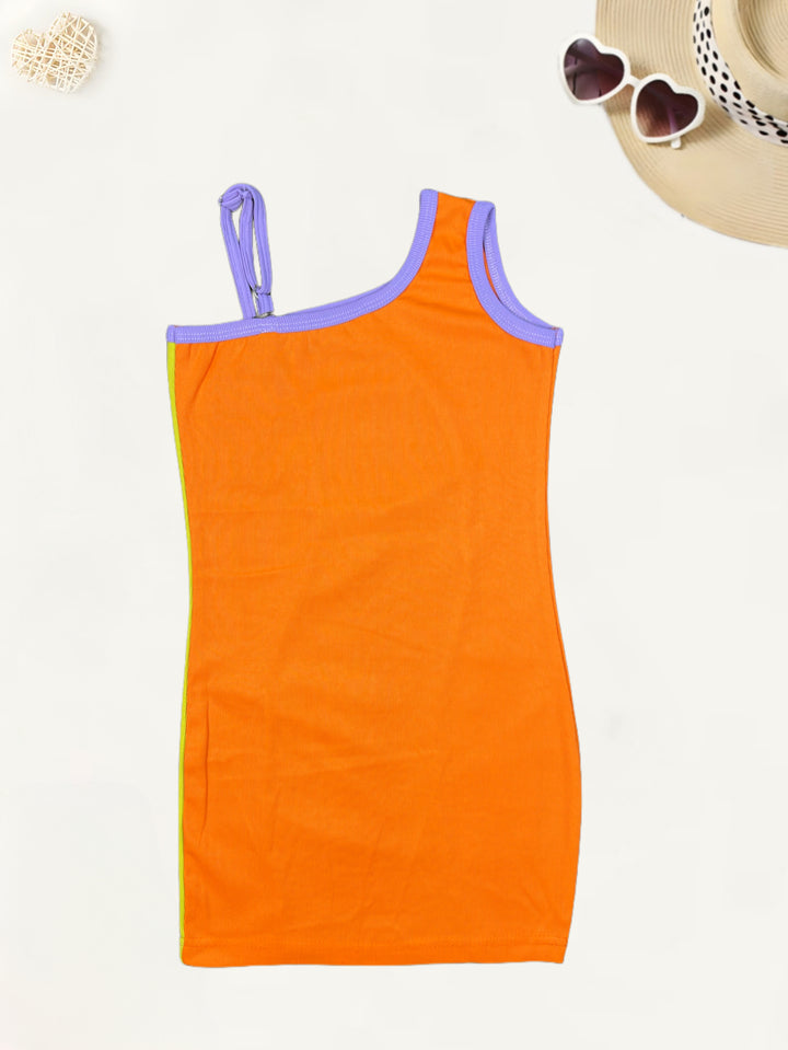 Girls One Shoulder One-Piece Dress [GD-666] (2-10Years)