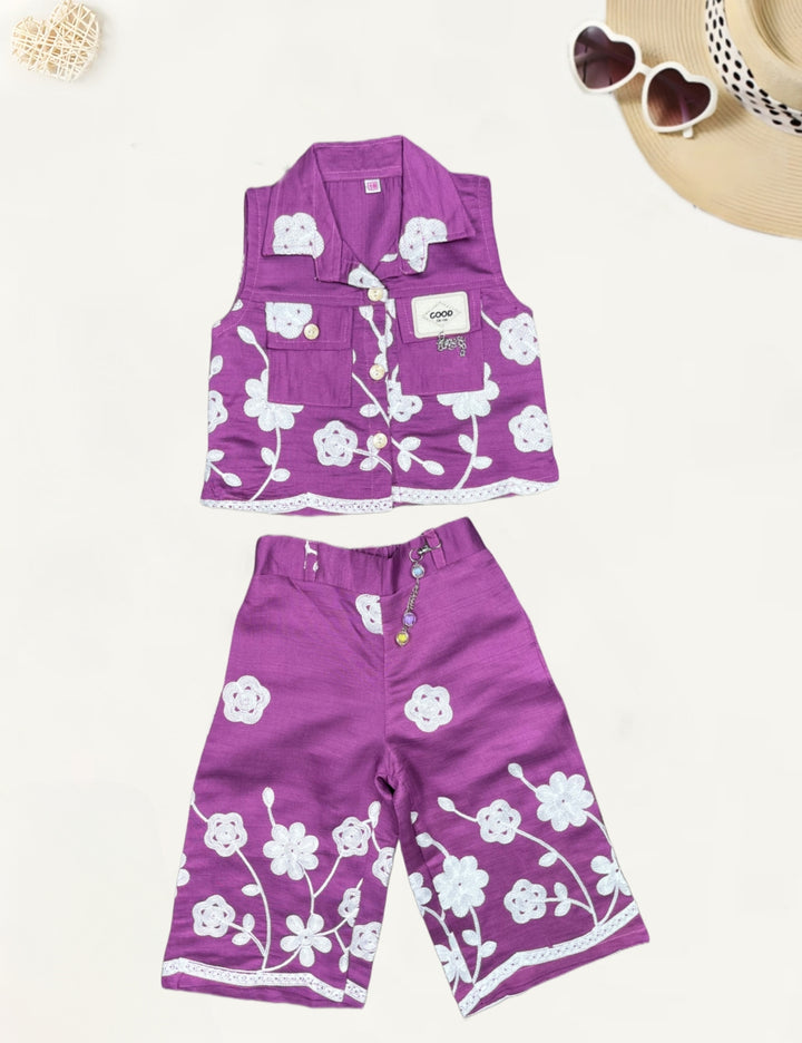 Girls Embroidered Co-Ord Set [GCS-7731] (1-6Years)