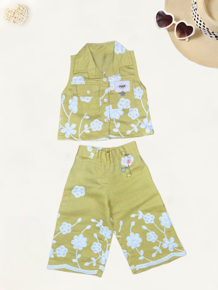Girls Embroidered Co-Ord Set [GCS-7715] (1-6Years)